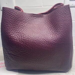 Portland Leather Goods Plum Butterfly Bag